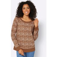 Witt Damen Sweatshirt, cognac-ecru-bedruckt von Witt