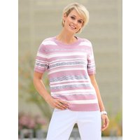 Witt Damen Pullover, rosé-ecru-geringelt von Witt