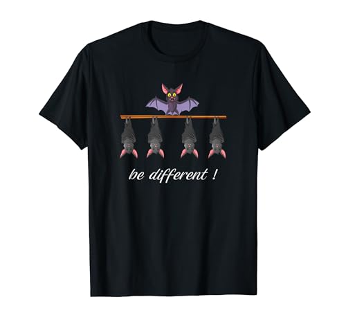 Be Different Damen Fledermaus lustige Spruch Motiv T-Shirt von Witzige Statement Motive und Sprüche Designs