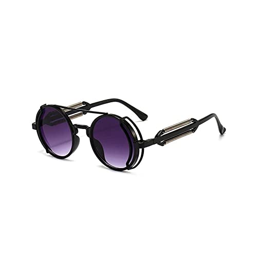 Retro Steampunk Sonnenbrille Herren Marke Designer Runde Gothic Sonnenbrille Damen UV400 Neue Sonnenbrillen Produkte, grau Retro Steampunk Sonnenbrille Herren Marke Designer Runde Gothic Sonnenbrille Damen UV400 Neue Sonnenbrillen Produkte, grau von Wmool