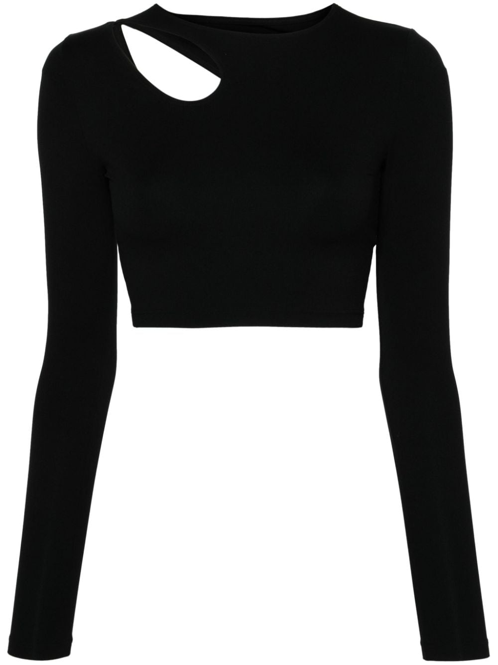 Wolford Cropped-Top mit Cut-Outs - Schwarz von Wolford