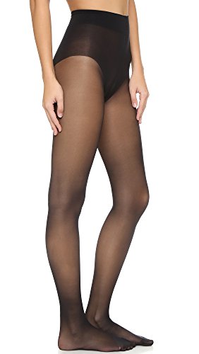 Wolford Damen Pure 10 Strumpfhose, 10 DEN, Schwarz (Black 7005), Small von Wolford