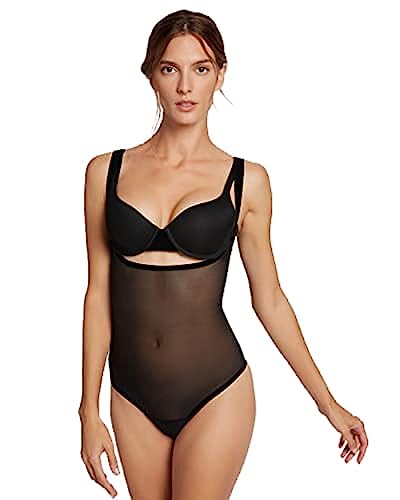 Wolford Damen Tüllformender Stringbody Bodys, Schwarz, 040 von Wolford