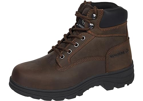 Wolverine Carlsbad Herren-Baustiefel, Stahlkappe, 15,2 cm, Braun, 10.5 X-Wide von Wolverine