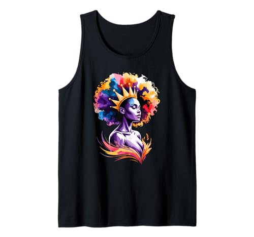 Aquarellfarbe Afro Königin Haar Afrikanische Frau Tank Top Aquarellfarbe Afro Königin Haar Afrikanische Frau Tank Top von Women Flowers Lover Gifts