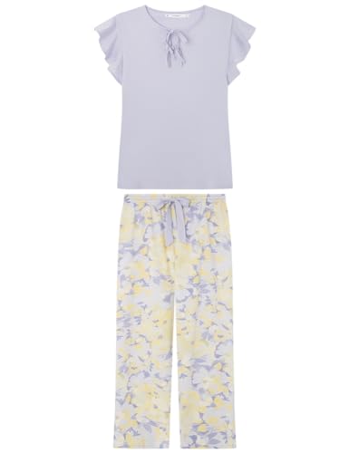 Women'secret Damen Lilac floral 1% Cotton Pyjamas Pyjamaset, L von Women'secret