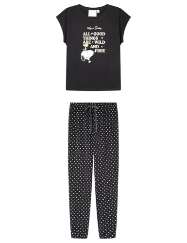 Women'secret Damen Long Pyjama Multilicense Happy Snoopy Pyjamas, Schwarz, XS Women'secret Damen Long Pyjama Multilicense Happy Snoopy Pyjamas, Schwarz, XS von Women'secret