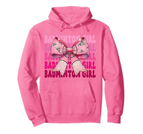 Badminton Mädchen Spieler Mama Muttertag Kokette Schleife Pullover Hoodie Badminton Mädchen Spieler Mama Muttertag Kokette Schleife Pullover Hoodie von Womens Pink Coquette Bow Badminton Player Gifts