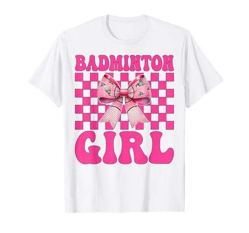 Badminton Mädchen Spieler Mama Muttertag Kokette Schleife T-Shirt Badminton Mädchen Spieler Mama Muttertag Kokette Schleife T-Shirt von Womens Pink Coquette Bow Badminton Player Gifts