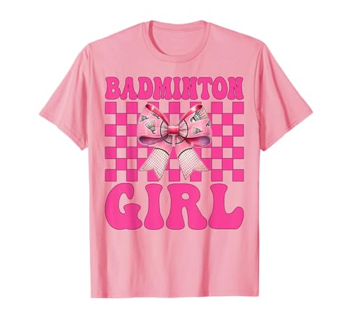Badminton Mädchen Spieler Mama Muttertag Kokette Schleife T-Shirt Badminton Mädchen Spieler Mama Muttertag Kokette Schleife T-Shirt von Womens Pink Coquette Bow Badminton Player Gifts