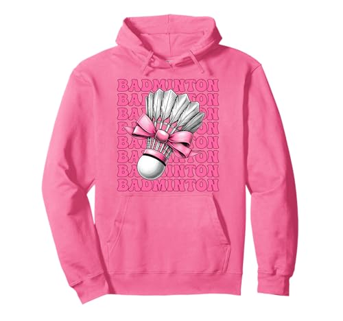 Coquette Bow Badmintonspieler Federball Mädchen Mama Rosa Pullover Hoodie Coquette Bow Badmintonspieler Federball Mädchen Mama Rosa Pullover Hoodie von Womens Pink Coquette Bow Badminton Player Gifts
