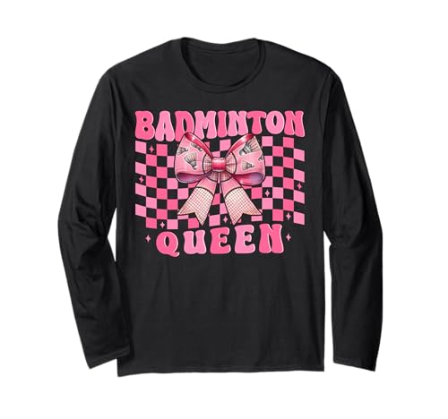 Kokettenbogen für Mädchen, Mutter, Muttertag, Badminton-Queen Langarmshirt Kokettenbogen für Mädchen, Mutter, Muttertag, Badminton-Queen Langarmshirt von Womens Pink Coquette Bow Badminton Player Gifts
