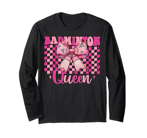 Kokettenbogen für Mädchen, Mutter, Muttertag, Badminton-Queen Langarmshirt Kokettenbogen für Mädchen, Mutter, Muttertag, Badminton-Queen Langarmshirt von Womens Pink Coquette Bow Badminton Player Gifts
