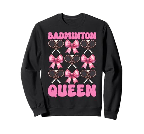 Kokettenbogen für Mädchen, Mutter, Muttertag, Badminton-Queen Sweatshirt Kokettenbogen für Mädchen, Mutter, Muttertag, Badminton-Queen Sweatshirt von Womens Pink Coquette Bow Badminton Player Gifts