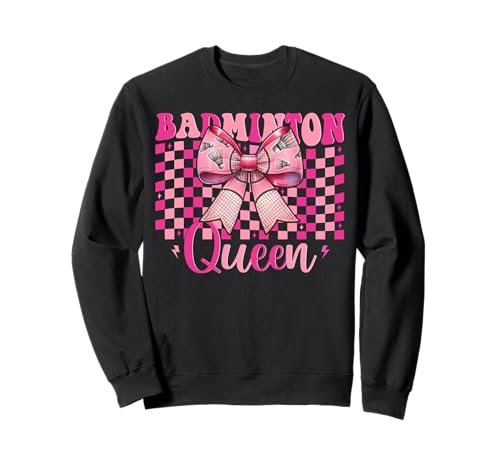 Kokettenbogen für Mädchen, Mutter, Muttertag, Badminton-Queen Sweatshirt Kokettenbogen für Mädchen, Mutter, Muttertag, Badminton-Queen Sweatshirt von Womens Pink Coquette Bow Badminton Player Gifts