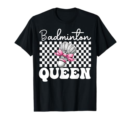 Kokettenbogen für Mädchen, Mutter, Muttertag, Badminton-Queen T-Shirt Kokettenbogen für Mädchen, Mutter, Muttertag, Badminton-Queen T-Shirt von Womens Pink Coquette Bow Badminton Player Gifts