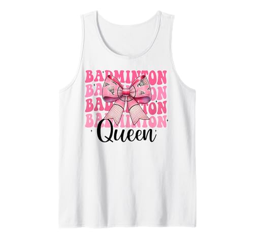 Kokettenbogen für Mädchen, Mutter, Muttertag, Badminton-Queen Tank Top Kokettenbogen für Mädchen, Mutter, Muttertag, Badminton-Queen Tank Top von Womens Pink Coquette Bow Badminton Player Gifts