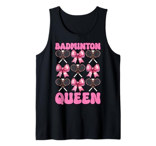 Kokettenbogen für Mädchen, Mutter, Muttertag, Badminton-Queen Tank Top Kokettenbogen für Mädchen, Mutter, Muttertag, Badminton-Queen Tank Top von Womens Pink Coquette Bow Badminton Player Gifts