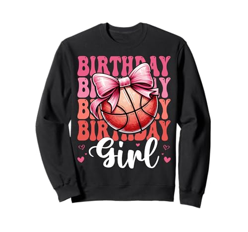 Geburtstag Mädchen Mama Muttertag Kokette Schleife Sweatshirt Geburtstag Mädchen Mama Muttertag Kokette Schleife Sweatshirt von Womens Pink Coquette Bow Basketball Player Gifts