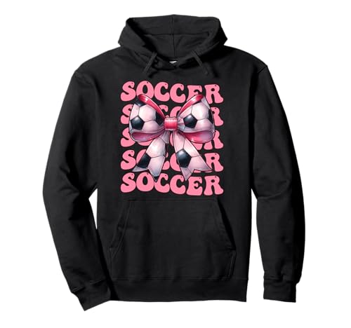 Coquette Bow Fußballspieler Team Girl Mama Muttertag Rosa Pullover Hoodie Coquette Bow Fußballspieler Team Girl Mama Muttertag Rosa Pullover Hoodie von Womens Pink Coquette Bow Soccer Player Gifts
