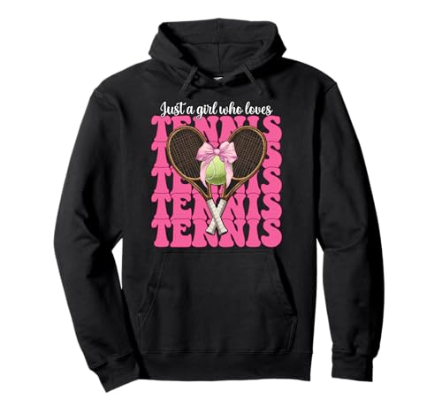 Just A Girl Who Loves Tennis Mom Tennis Mama Muttertag Pullover Hoodie Just A Girl Who Loves Tennis Mom Tennis Mama Muttertag Pullover Hoodie von Womens Pink Coquette Bow Tennis Player Gifts