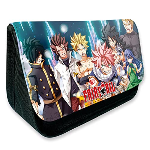 Wondi FAI-ry TA-il Anime Schlampermäppchen, Doppelreißverschlüsse Federtasche, Schule Bleistifte Organizer Mäppchen Portable Federmappe-21 * 14 * 7.5cm||Multicolor 10 von Wondi