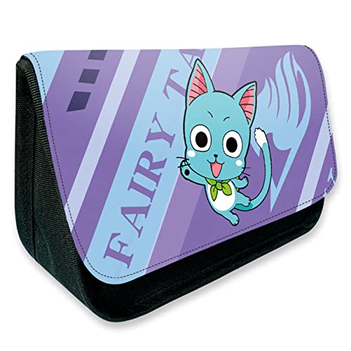 Wondi FAI-ry TA-il Anime Schlampermäppchen, Doppelreißverschlüsse Federtasche, Schule Bleistifte Organizer Mäppchen Portable Federmappe-21 * 14 * 7.5cm||Multicolor 6 von Wondi