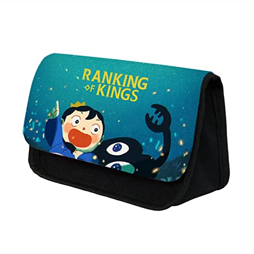 Wondi Ranki-ng of Kin-gs Anime Pencil Case, Large Capacity Pouch Double Zippers, Pen Box Pen Pouch Stationery Organizer for Student Teen-22 * 13 * 7.5cm||Multicolor 4 von Wondi