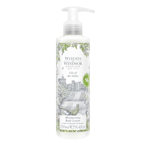 Woods of Windsor Body Lotion, blumige Feuchtigkeitscreme für Frauen, schnell einziehende Körpercreme, um die Haut weich zu machen und mit Feuchtigkeit zu versorgen, Maiglöckchenduft 250ml Woods of Windsor Body Lotion, blumige Feuchtigkeitscreme für Frauen, schnell einziehende Körpercreme, um die Haut weich zu machen und mit Feuchtigkeit zu versorgen, Maiglöckchenduft 250ml von Woods of Windsor