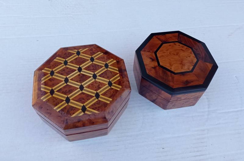 Jewelry Boxes 2 Boxes, Made Of Thuya Wood Handmade Morocco, Amazing , Storage Box von Woodthuya1999