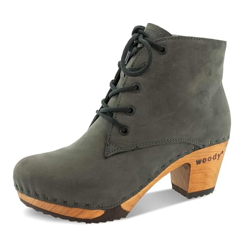 woody Damen Anne Clog Ankle Boots, Grigio, 36 EU woody Damen Anne Clog Ankle Boots, Grigio, 36 EU von woody