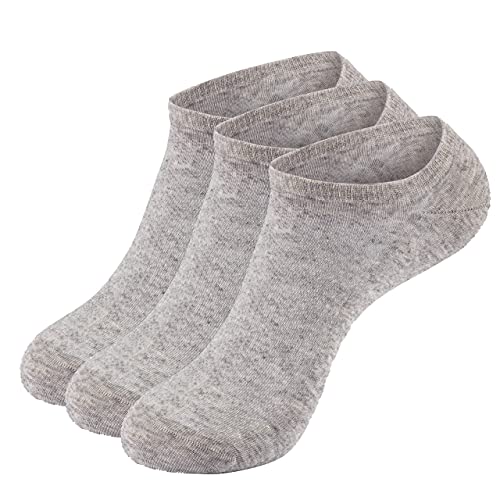 Wool Rockers Merino-Sneaker-Socken, Füßlinge im 3er Pack, für Damen & Herren, für Freizeit & Alltag ideal, atmungsaktive Merino-Sport-Socken (grau, 39-42) von Wool Rockers