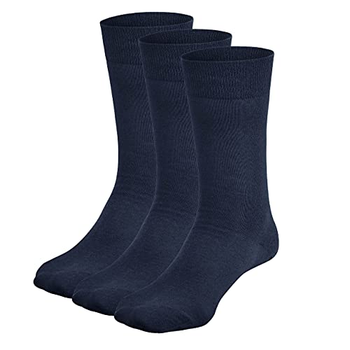 Wool Rockers Merino-Socken, 3er Pack, für Damen & Herren, für Freizeit & Alltag ideal, angenehmes Tragegefühl (dunkelblau, 39-42, numeric_39) von Wool Rockers