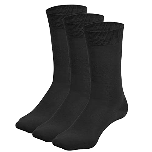 Wool Rockers Merino-Socken, 3er Pack, für Damen & Herren, für Freizeit & Alltag ideal, angenehmes Tragegfühl (schwarz, 43-47) von Wool Rockers