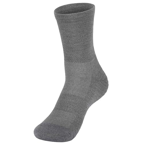 Wool Rockers Merino-Wander-Socken, 73% Merinowolle, für Damen & Herren, Outdoor und im Alltag, optimal gepolstert und atmungsaktiv (grau, 43-47) von Wool Rockers