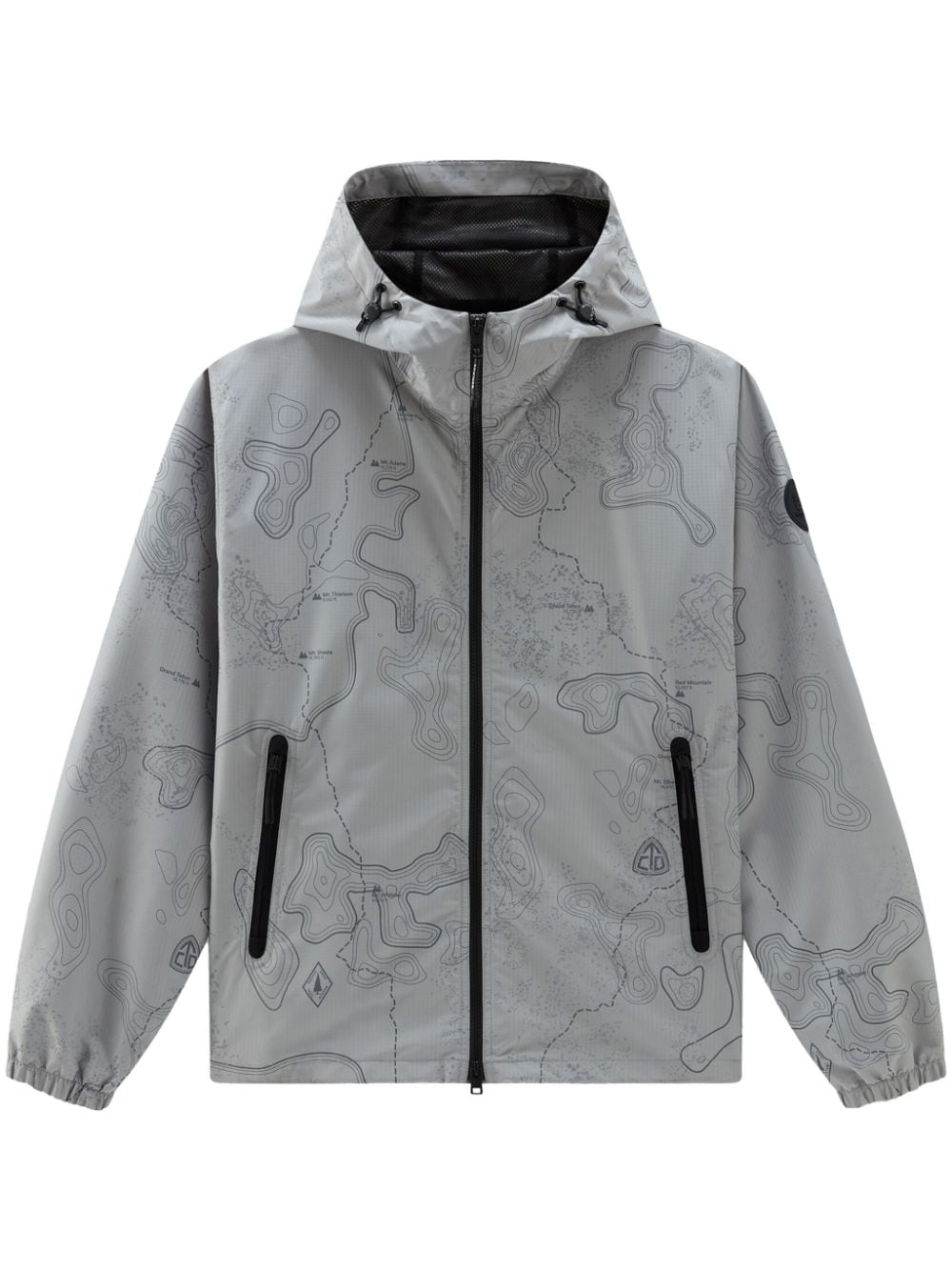 Woolrich Trail Jacke mit Print - Grau von Woolrich