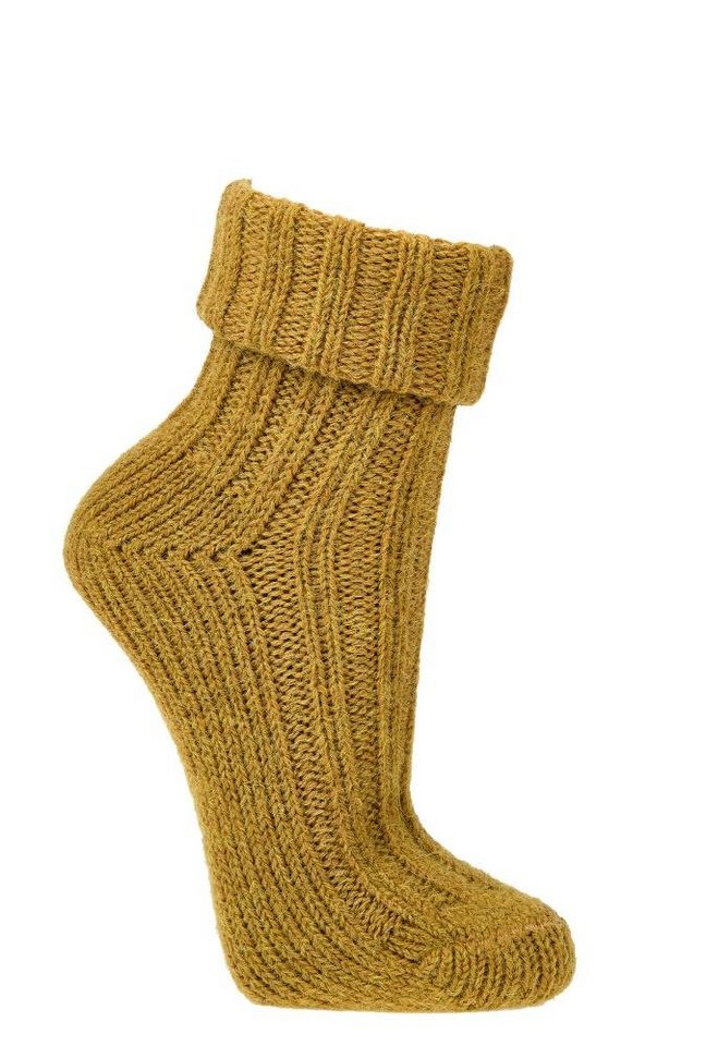 Wowerat Umschlagsocken farbenfrohe farbige bunte Wollsocken mit Alpaka Wolle (2 Paar) von Wowerat