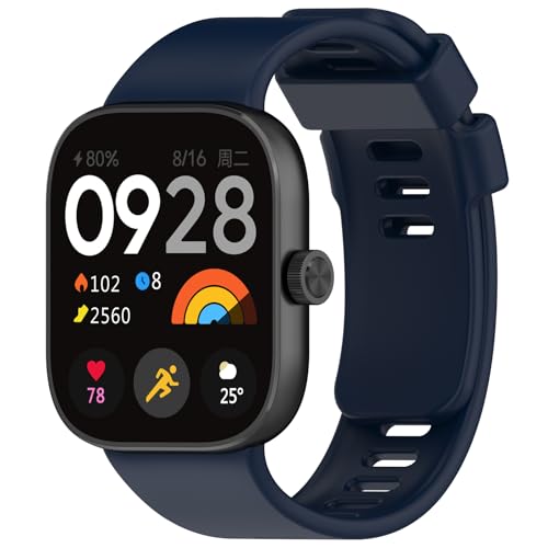 Wownadu Ersatzarmband Kompatibel für Xiaomi Redmi Watch 4 Armband, Tinten Blau Damen Herren Einstellbar Silikon Armbänder Kompatibel für Xiaomi Band 8 pro (Keine Uhr) von Wownadu