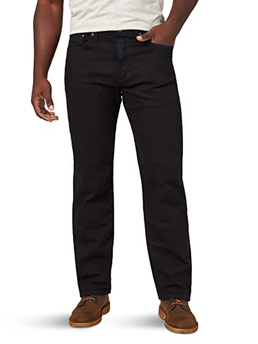 Wrangler Authentics Herren Classic 5-Pocket Relaxed Fit Jeans, Black Flex, 46W / 32L Groß von Wrangler Authentics