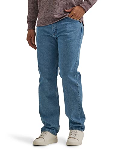 Wrangler Authentics Herren Classic 5-Pocket Regular Fit Jeans, Light Stonewash Flex, 33W / 32L von Wrangler Authentics