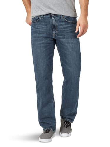 Wrangler Authentics Herren Comfort Flex Waist Relaxed Fit Jeans, Rauch, 34W / 36L von Wrangler Authentics