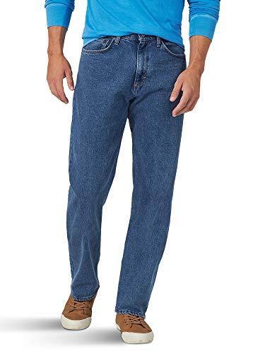 Wrangler Authentics Herren Classic 5-Pocket Relaxed Fit Jeans, Dark Stonewash Flex, 40W / 30L von Wrangler Authentics