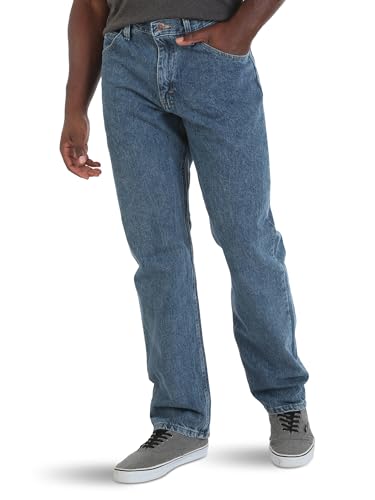 Wrangler Authentics Herren Klassische Baumwolljeans mit 5 Taschen und lockerer Passform Jeans, Vintage Stonewash, 34W / 30L von Wrangler Authentics