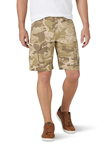 Wrangler Authentics Herren Classic Cargo Stretch Short Cargos, Jungle Elmwood Camo, 56 von Wrangler Authentics