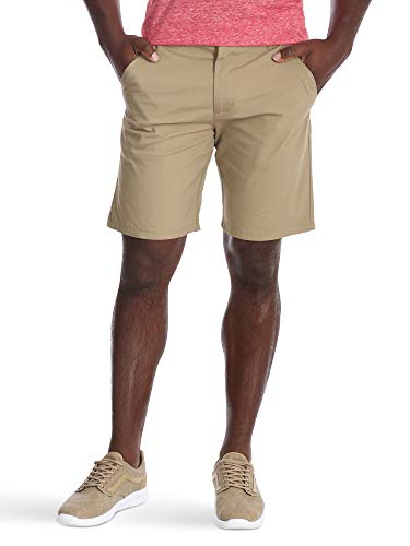 Wrangler Authentics Herren Performance Comfort Flex Flat Front Shorts, Dunkles kaki, 52 von Wrangler Authentics