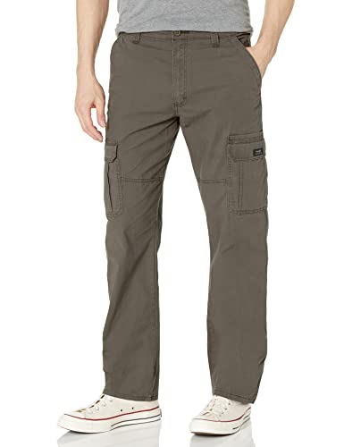 Wrangler Authentics Herren Stretch-Cargo Lässige Hose, Braunoliv, 35W / 32L von Wrangler Authentics