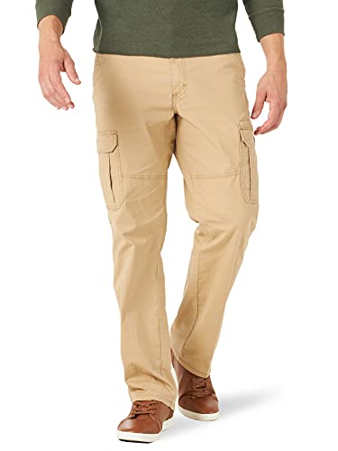 Wrangler Authentics Herren Relaxed Fit Stretch Cargo Pant Lässige Hose, Travertin Ripstop, 34W / 30L von Wrangler Authentics