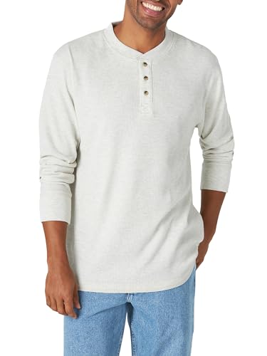 Wrangler Authentics Men's Long Sleeve Waffle Henley, Oatmeal Heather, X-Large von Wrangler Authentics