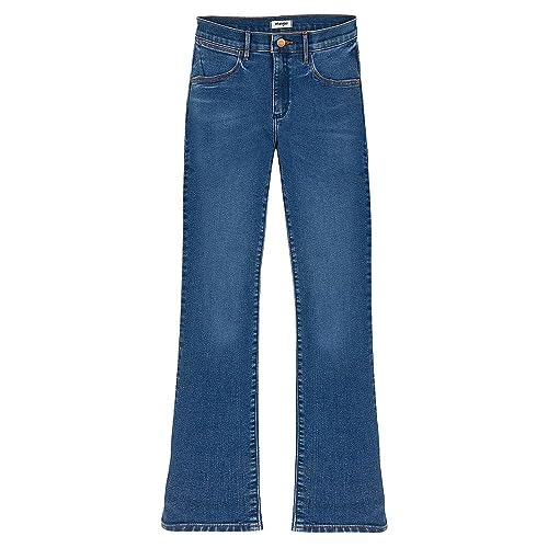 Wrangler Damen Bootcut Jeans, Camellia, 30W / 34L EU von Wrangler