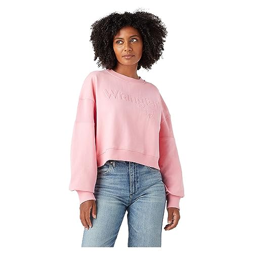 Wrangler Damen Puffy Crew Sweatshirt, Sick Pink, M EU von Wrangler